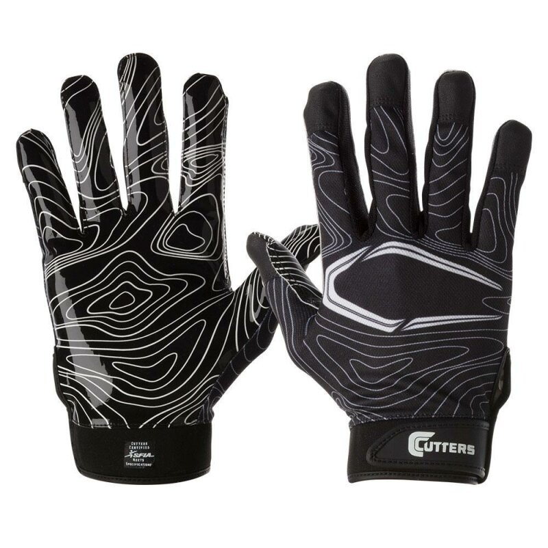 Black and white football gloves online