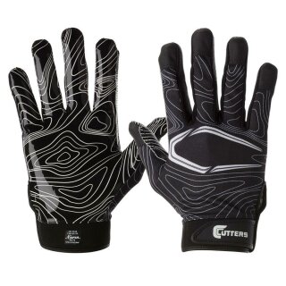 S150 Gameday Receiver Topo Glove Adult Black von Cutters S/M